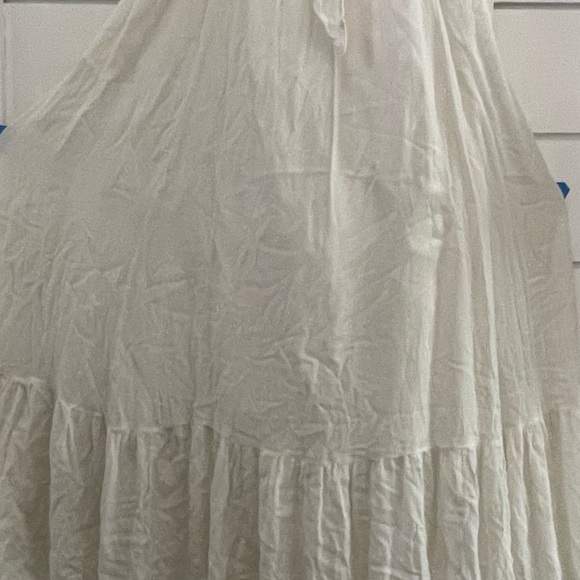 Free people white cotton high low maxi dress beach knot wedding Sz small cotton - Picture 7 of 11